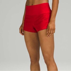 Lululemon Speed Up Shorts HR 2.5 inch in Dark Red